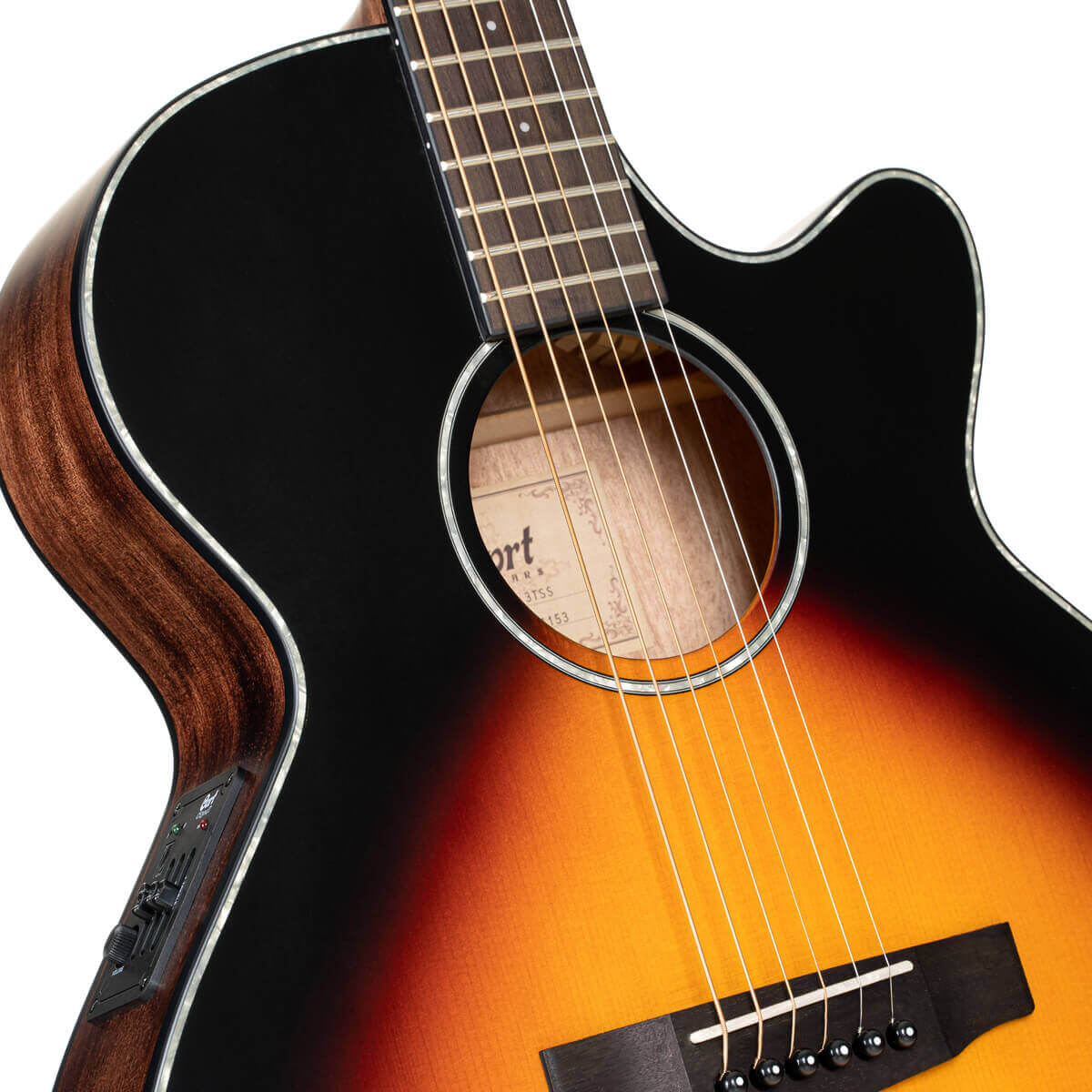 Cort SFX-E-3TSS gitara elektro-akustyczna 3 Tone Satin Sunburst - obrazek 3