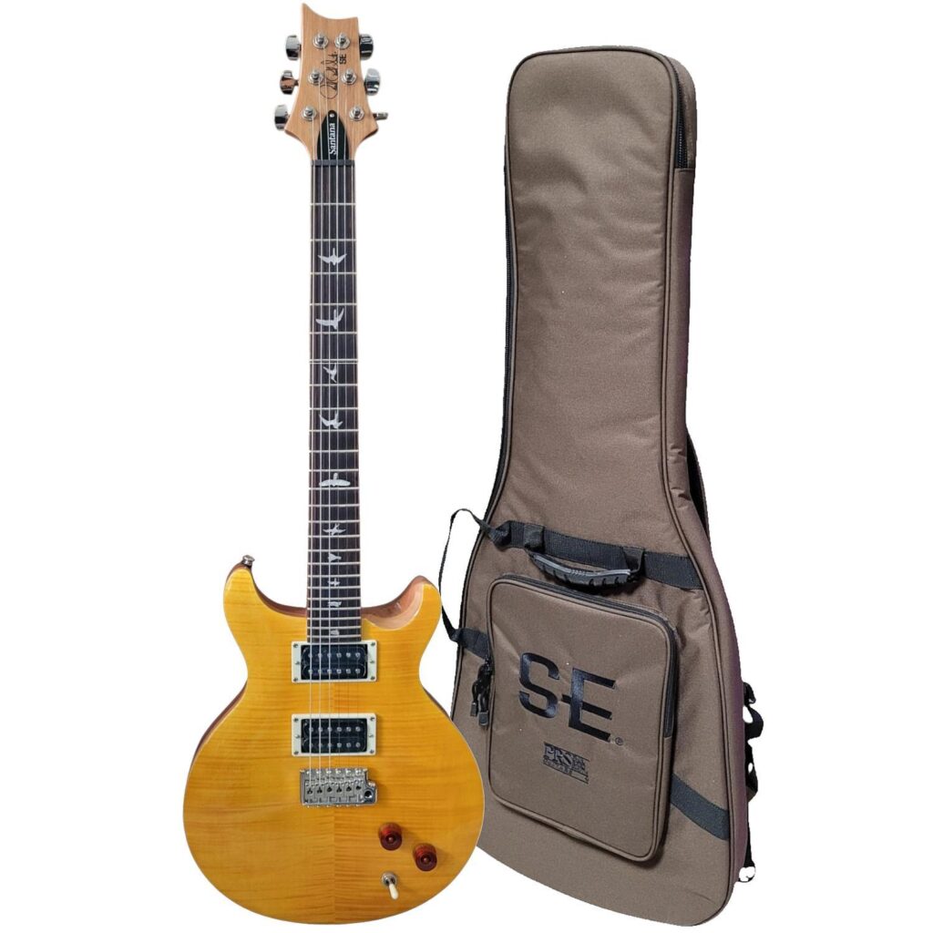 PRS SE Santana Yellow gitara elektryczna, sygnowana z pokrowcem