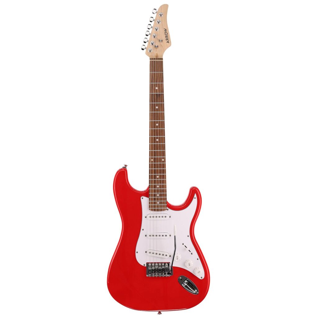 Arrow Tonecaster ST-111 Hot Rooster Rosewood/White gitara elektryczna kolor czerwony