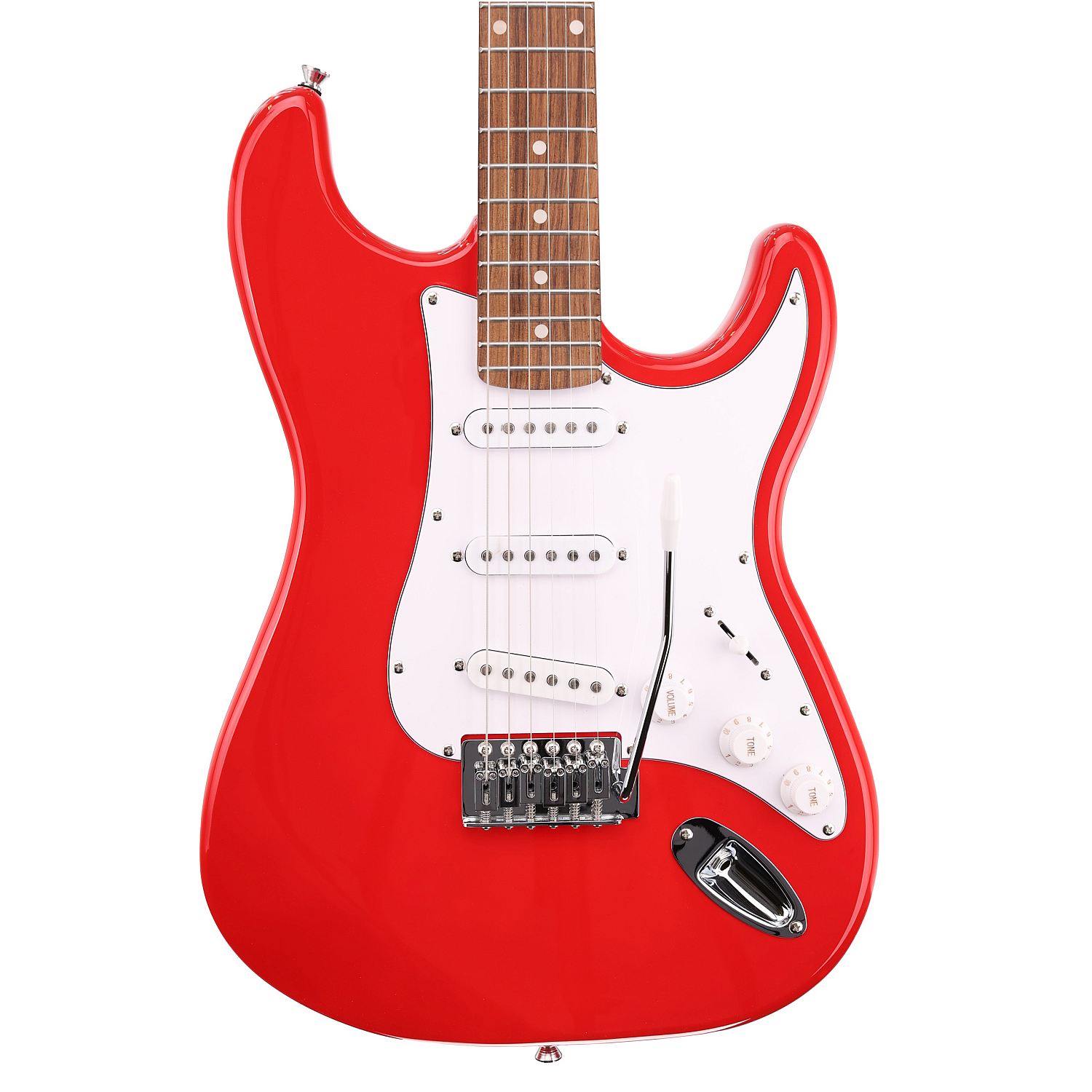 Arrow Tonecaster ST-111 Hot Rooster Rosewood/White gitara elektryczna kolor czerwony - obrazek 2