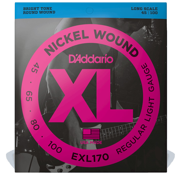 D'Addario EXL170 struny do gitary basowej Long Scale 45-100