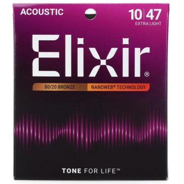 Elixir Nanoweb  11002 struny do gitary akustycznej 10-47 Extra Light