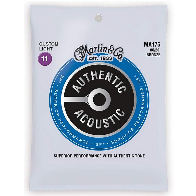 Martin MA175 Authentic struny do gitary akustycznej 11-52 Custom Light