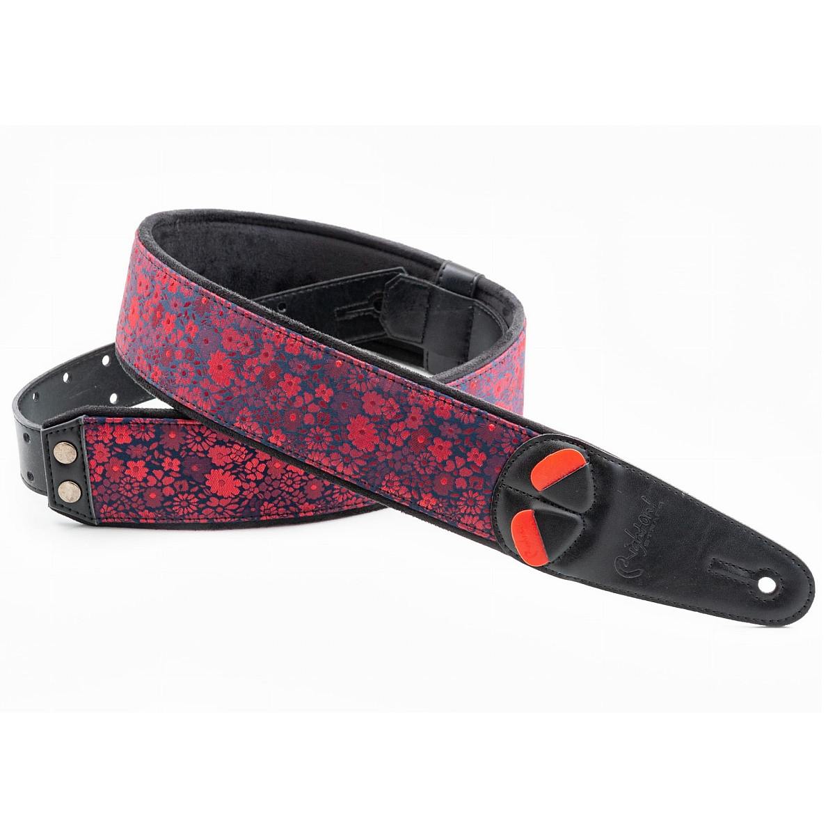 RightOn Straps Steady series Mojo DAISY Red pas do gitary