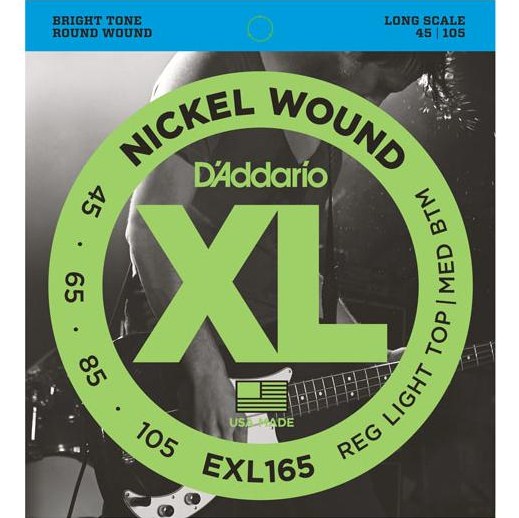 D'Addario EXL165 struny do gitary basowej Long Scale 45-105