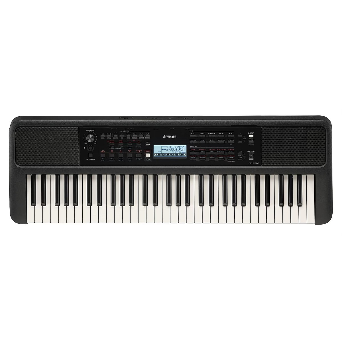 Yamaha PSR E-383 keyboard 61 klawiszy dynamicznych z zasilaczem
