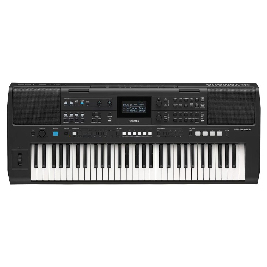 Yamaha PSR E-483 keyboard 61 klawiszy dynamicznych z zasilaczem