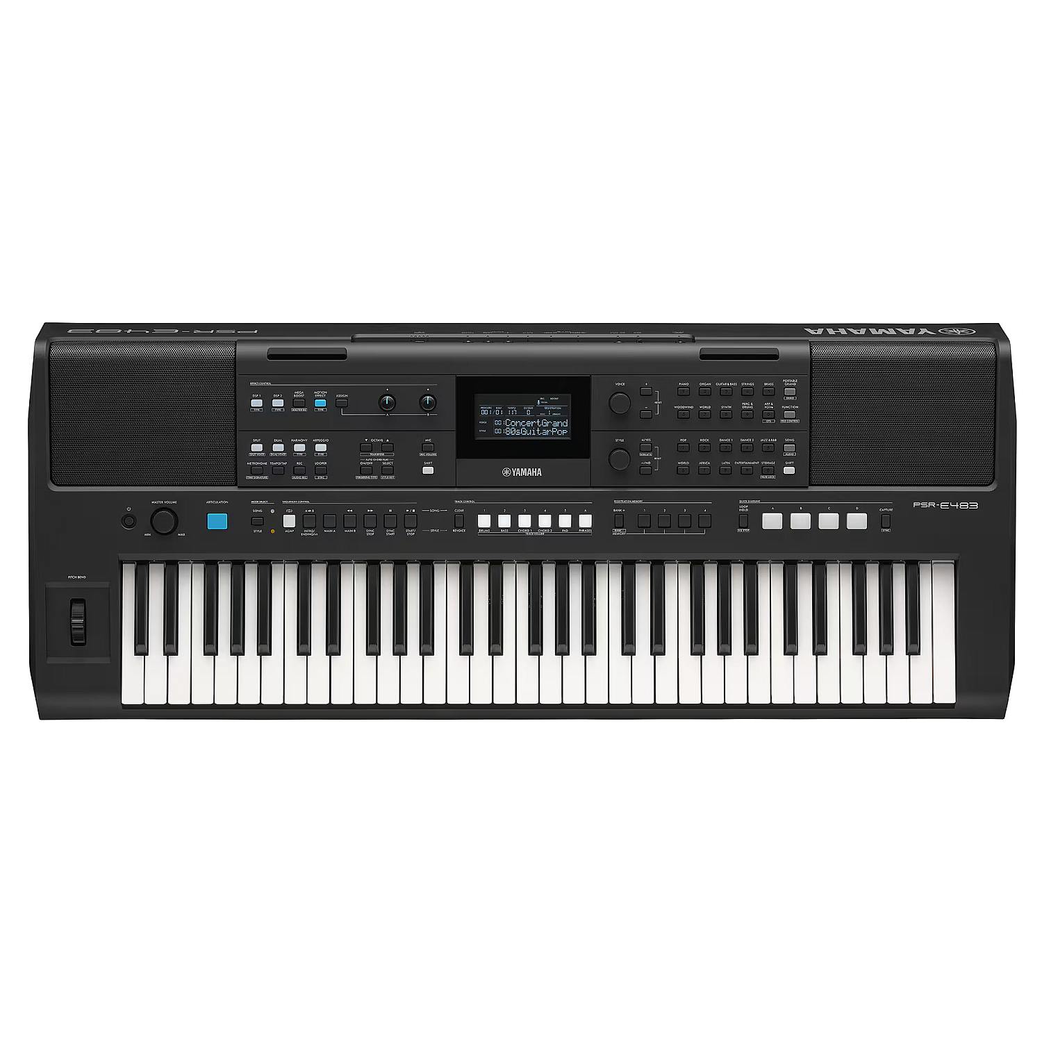 Yamaha PSR E-483 keyboard 61 klawiszy dynamicznych z zasilaczem